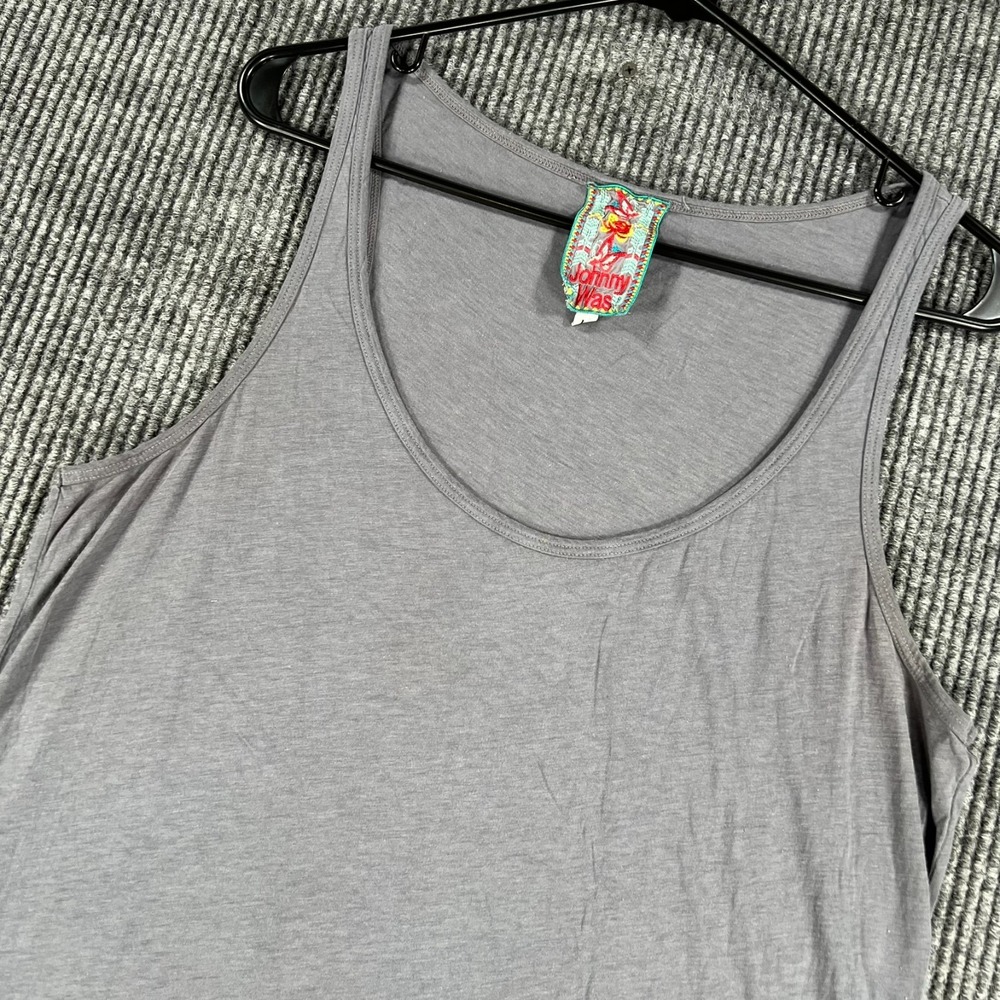 Johnny Was Essentials Basic Tank Womens Size Large Gray Slate Sleeveless